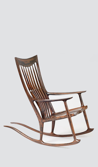 Handcrafted wooden chair showcasing mid-century modern design